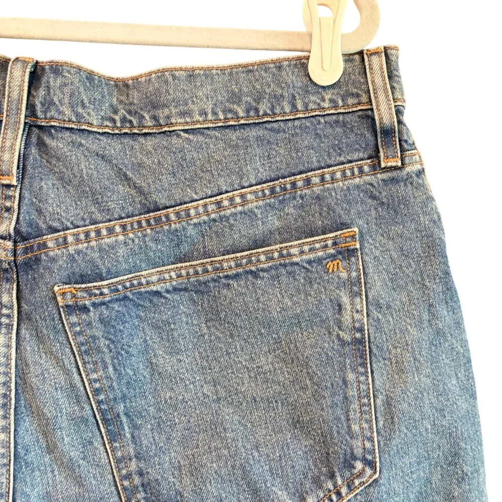 Madewell Relaxed Mid-Length Denim Shorts Blue High Rise Size 31